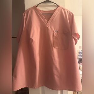 Figs Pink Scrub Top